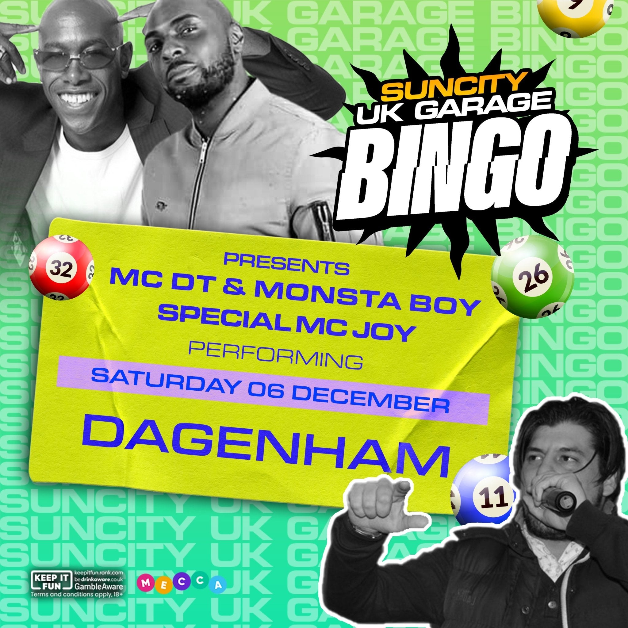 Sun City Bingo - Dagenhem w/ MC DT, Monsta Boy & MC Joy - Suncity Bingo